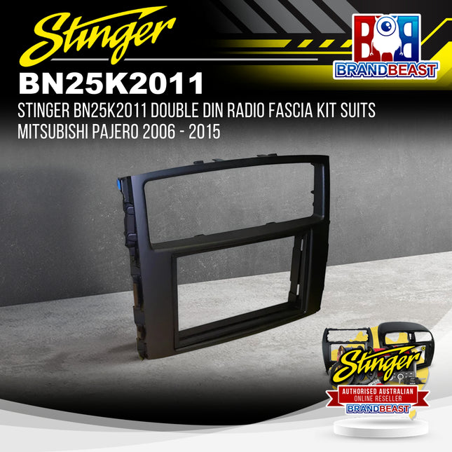 Stinger BN25K2011 Double DIN Radio Fascia Kit Suits Mitsubishi Pajero 2006 - 2015