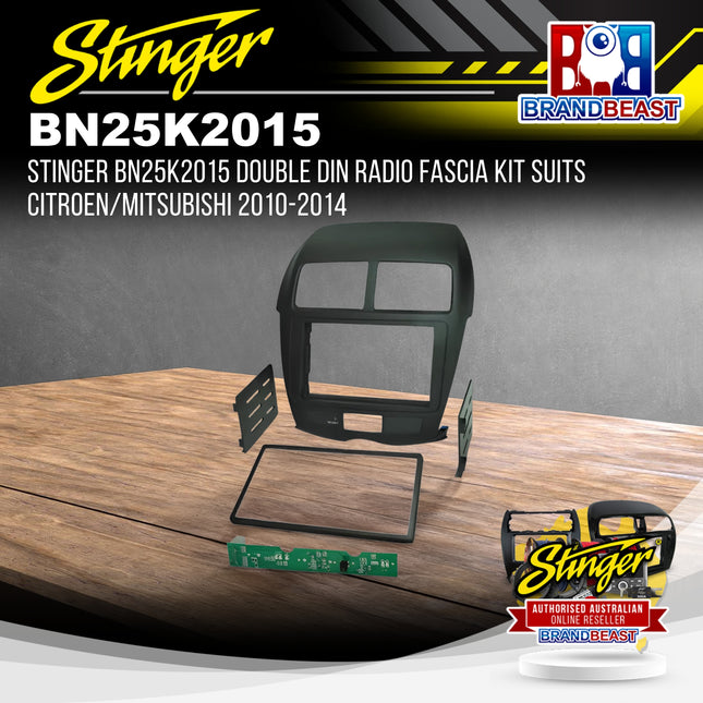 Stinger BN25K2015 Double DIN Radio Fascia Kit Suits Citroen/Mitsubishi 2010-2014