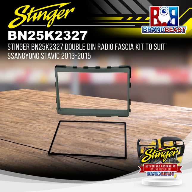 Stinger BN25K2327 Double DIN Radio Fascia Kit To Suit SsangYong Stavic 2013-2015
