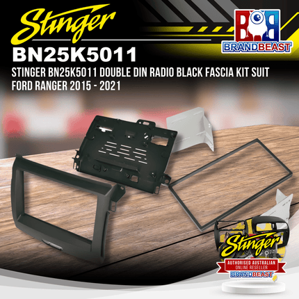 Stinger BN25K5011 Double DIN Radio Black Fascia Kit Suit Ford Ranger 2015 - 2021