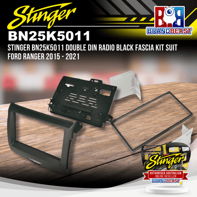 Stinger BN25K5011 Double DIN Radio Black Fascia Kit Suit Ford Ranger 2015 - 2021