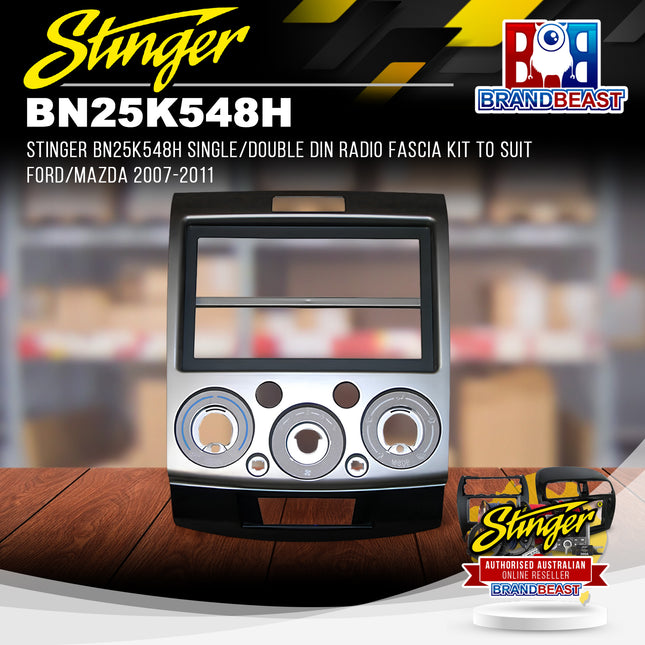 Stinger BN25K548H Single/Double DIN Radio Fascia Kit Suits Ford/Mazda 2007-2011