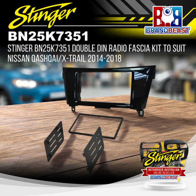 Stinger BN25K7351 Double DIN Radio Fascia Kit To Suit Nissan Qashqai/X-Trail