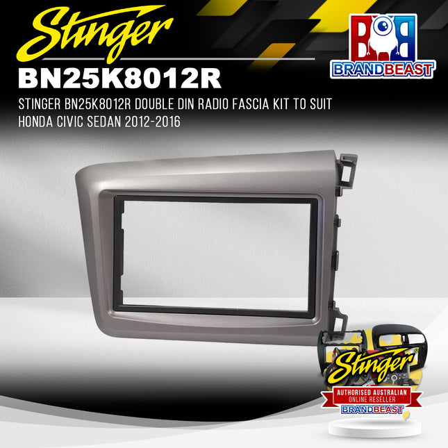 Stinger BN25K8012R Double DIN Radio Fascia Kit For Honda Civic Sedan 2012-2016
