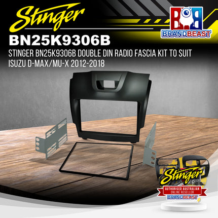 Stinger BN25K9306B Double DIN Radio Fascia Kit to Suit Isuzu D-Max/MU-X 2012-2018
