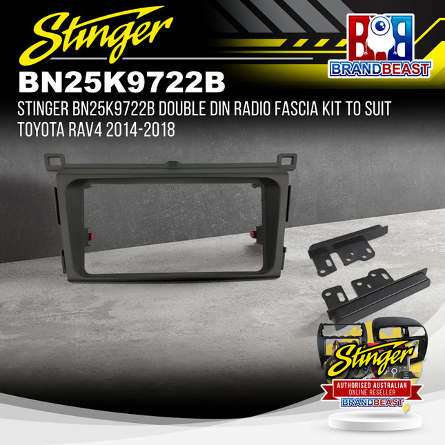 Stinger BN25K9722B Double DIN Radio Fascia Kit To Suit Toyota RAV4 2014-2018