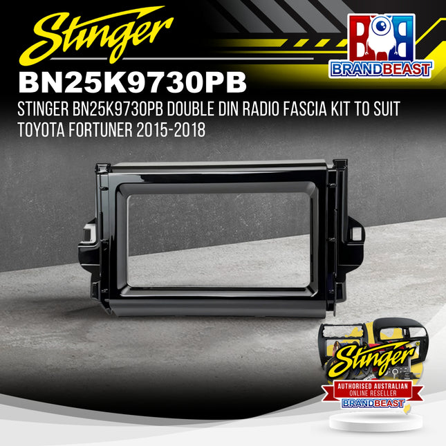 Stinger BN25K9730PB Double DIN Radio Fascia Kit To Suit Toyota Fortuner 2015-201