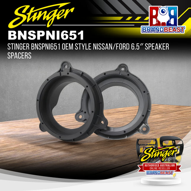 Stinger BNSPNI651 OEM Style Nissan/Ford 6.5" Speaker Spacers