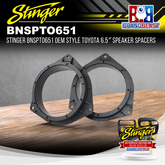 Stinger BNSPTO651 OEM Style Toyota 6.5" Speaker Spacers