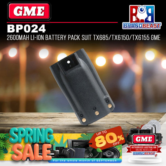 GME BP024 2600mAh Li-Ion Battery Pack to Suit TX685 TX6150 TX6155