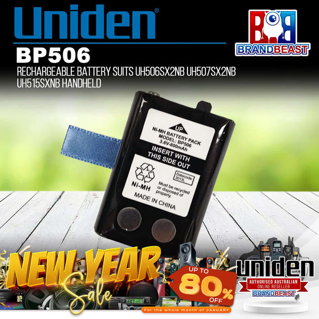 Uniden BP506 Rechargeable Battery Suits UH506SX2NB UH507SX2NB UH515SXNB Handheld