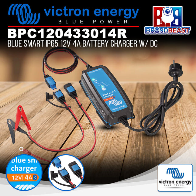 Victron Energy BPC120433014R Blue Smart IP65 12V 4A Battery Charger W/ DC Connector
