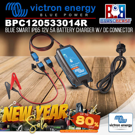 Victron Energy BPC120533014R Blue Smart IP65 12V 5A Battery Charger W/ DC Connector