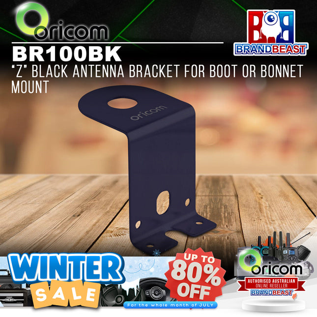 Oricom BR100BK "Z" Black Antenna Bracket for Boot or Bonnet Mount