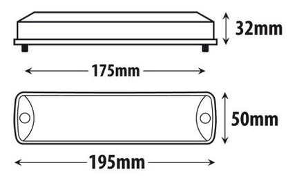 Roadvision BR200LRARW Slim LED Stop Tail Indicator Reverse Twin Pack