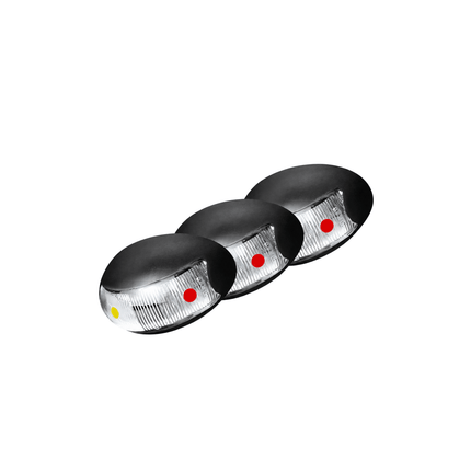 Roadvision BR3ARLB10 LED Side Marker Lamp Red Amber Oval 10 Pack