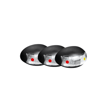 Roadvision BR3ARLB10 LED Side Marker Lamp Red Amber Oval 10 Pack