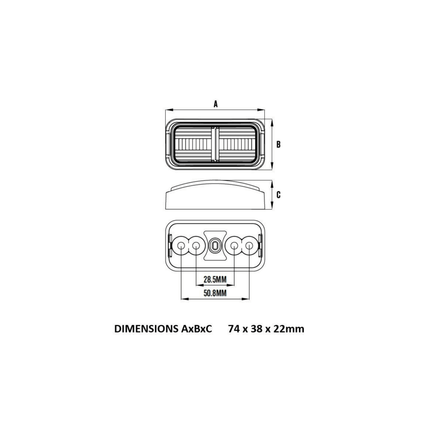 Roadvision BR8R LED Clearance Light Red 10-30V Polycarbonate