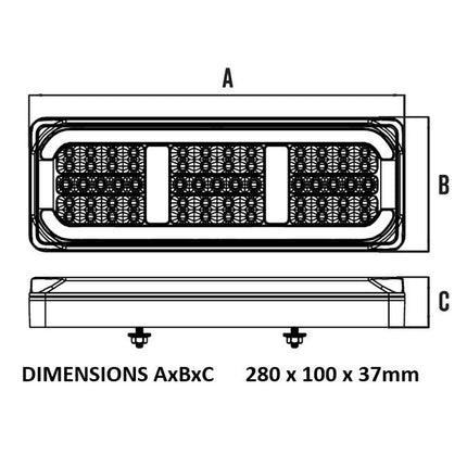 Roadvision BRD281ARR LED Rear Combination Lamp Stop Tail Indicator