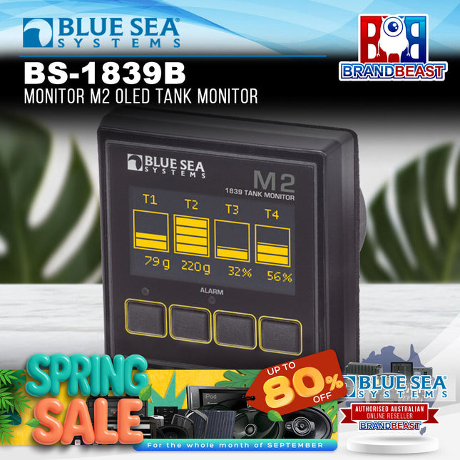 Blue Sea Systems BS-1839B Monitor M2 OLED Tank Monitor