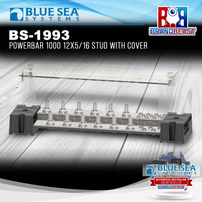 Blue Sea Systems BS-1993 PowerBar 1000 12x5/16 Stud with Cover