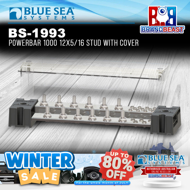Blue Sea Systems BS-1993 PowerBar 1000 12x5/16 Stud with Cover