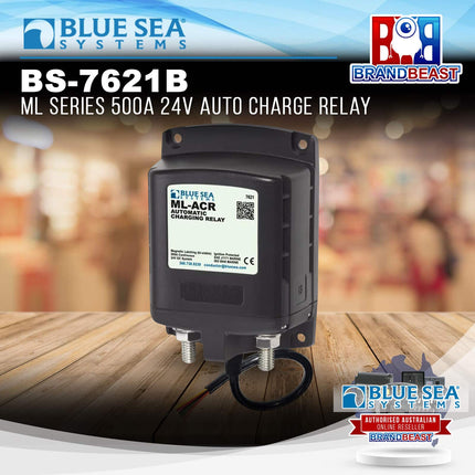 Blue Sea Systems BS-7621B ML Series 500A 24V Auto Charge Relay