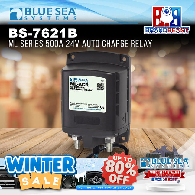 Blue Sea Systems BS-7621B ML Series 500A 24V Auto Charge Relay