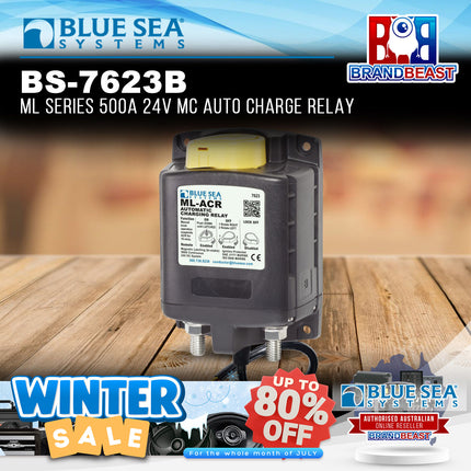 Blue Sea Systems BS-7623B ML Series 500A 24V MC Auto Charge Relay