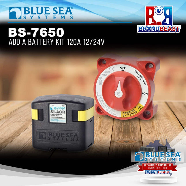 Blue Sea Systems BS-7650 Add A Battery Kit 120A 12/24V