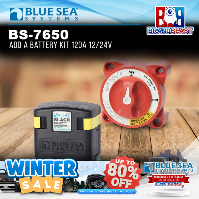 Blue Sea Systems BS-7650 Add A Battery Kit 120A 12/24V
