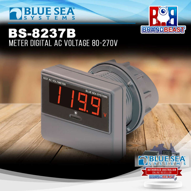 Blue Sea Systems BS-8237B Meter Digital AC Voltage 80-270V