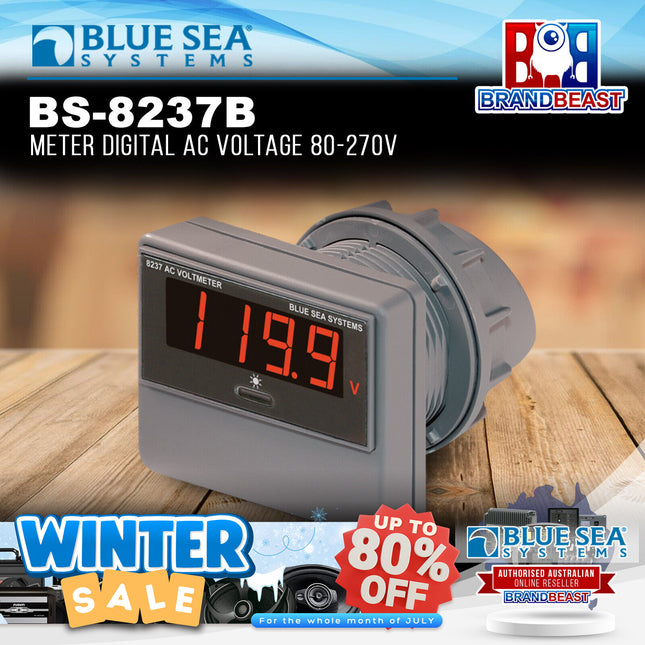 Blue Sea Systems BS-8237B Meter Digital AC Voltage 80-270V