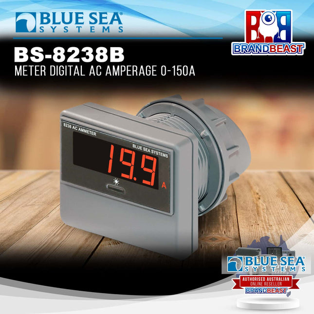 Blue Sea Systems BS-8238B Meter Digital AC Amperage 0-150A