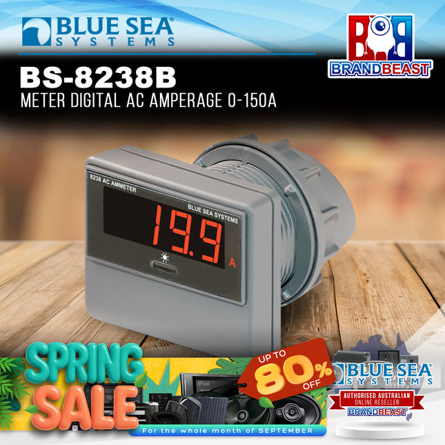 Blue Sea Systems BS-8238B Meter Digital AC Amperage 0-150A