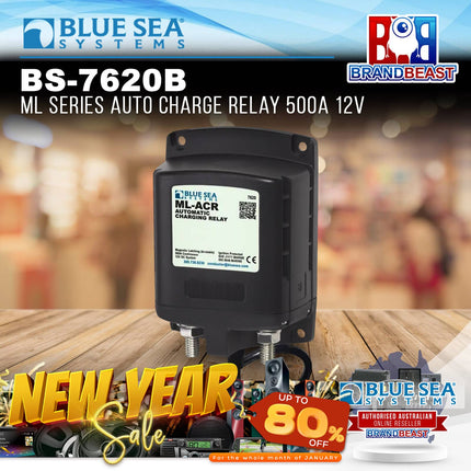 Blue Sea Systems BS-7620B ML Series Auto Charge Relay 500A 12v