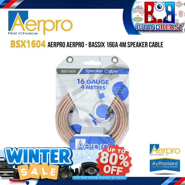 Aerpro BSX1604 Bassix 16GA 4m Speaker Cable