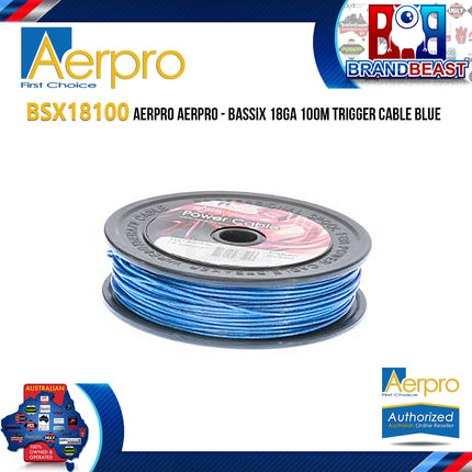 Aerpro BSX18100 Bassix 18AWG 100m Blue Trigger Cable