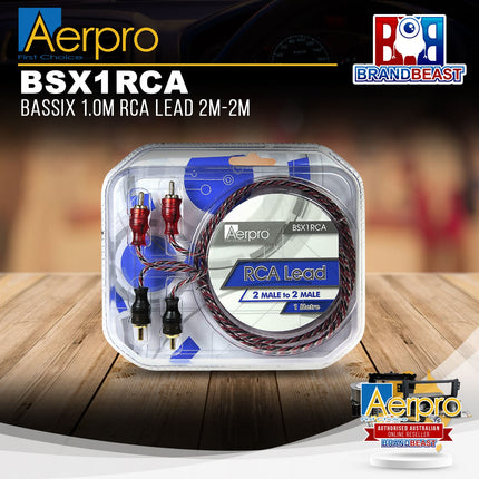 Aerpro BSX1RCA Bassix 1.0M RCA Lead 2M-2M