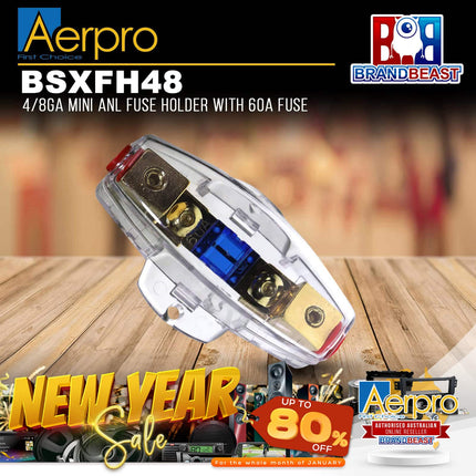 Aerpro BSXFH48 8GA MINI ANL Fuse Holder With 60A Fuse