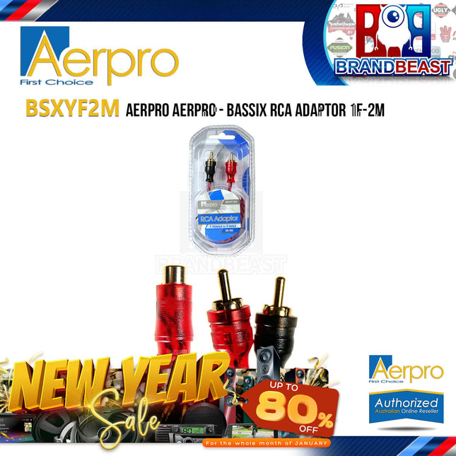 Aerpro BSXYF2M BASSIX RCA Adaptor 1F-2M