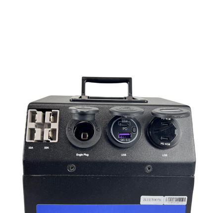 BAINTECH BT80A-POWERTOP 12V 80Ah Lithium Battery with Integrated Power Station - "Weekend Freedom Pack" LiFePO4 Battery with Built-In Charging Ports, Bluetooth Monitoring, and Anderson Connectivity