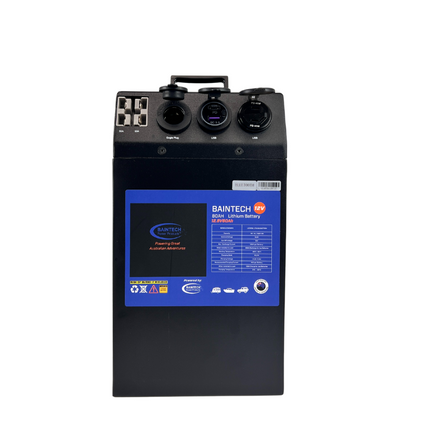 BAINTECH BT80A-POWERTOP 12V 80Ah Lithium Battery with Integrated Power Station - "Weekend Freedom Pack" LiFePO4 Battery with Built-In Charging Ports, Bluetooth Monitoring, and Anderson Connectivity