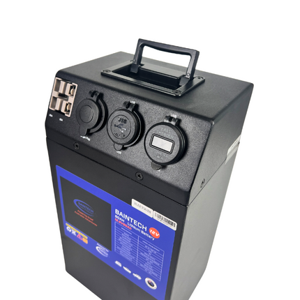 BAINTECH BT80A-POWERTOP 12V 80Ah Lithium Battery with Integrated Power Station - "Weekend Freedom Pack" LiFePO4 Battery with Built-In Charging Ports, Bluetooth Monitoring, and Anderson Connectivity