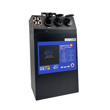 BAINTECH BT80A-POWERTOP 12V 80Ah Lithium Battery with Integrated Power Station - "Weekend Freedom Pack" LiFePO4 Battery with Built-In Charging Ports, Bluetooth Monitoring, and Anderson Connectivity