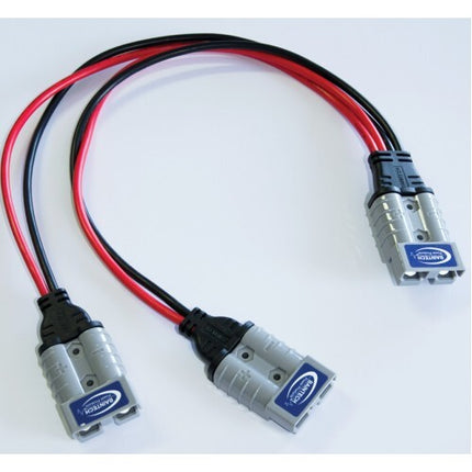 Baintech BTA2AP0.5 Y Cable with 3 Anderson Plugs Fitted - 40A Parallel Connection Cable 0.5m Length for 12V Accessories, Solar Panels, and Dual Appliance Applications