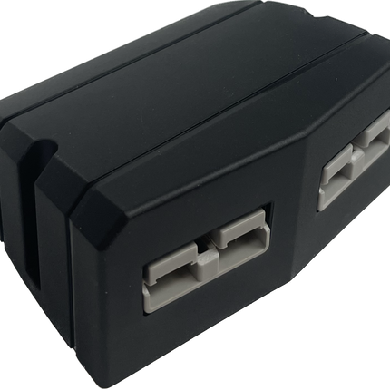 BAINTECH BTAnderson-Dual Surface Mount Dual Anderson Plug Panel - Twin 50A Heavy-Duty Mounting System for Multiple Solar, Battery & Charging Circuits