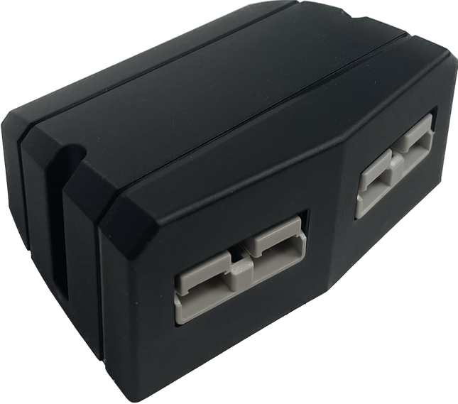 BAINTECH BTAnderson-Dual Surface Mount Dual Anderson Plug Panel - Twin 50A Heavy-Duty Mounting System for Multiple Solar, Battery & Charging Circuits