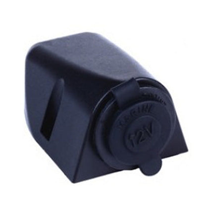 BAINTECH BTCIGA-002R Surface Mount Single Cigarette Lighter Socket Black with PVC Housing - Heavy Duty 12V Power Outlet for Vehicles and Recreational Applications