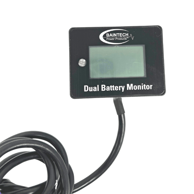 BAINTECH BTDBM Dual Battery Monitor - Digital Voltage Display and State of Charge Monitoring for Dual Battery Systems
